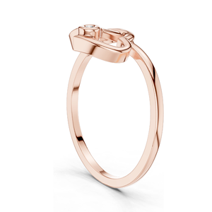 Elegante Anillo de Diamante de Laboratorio en Forma de Corazón para Mujer, Oro de 18K, 14K, 10K y Plata 925, Claridad VVS-VS, Opciones de Moissanita y Diamante - Product Image 5