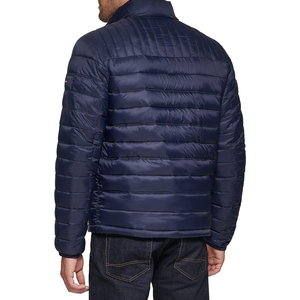 Veste matelassée légère pour homme en toile 100% nylon, capuche amovible, garniture en fourrure de mouton, fermeture éclair, écologique, réversible - Product Image 4