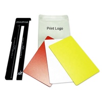 Usine Konford Jeu d'outils pour arbitres de ping-pong avec logo personnalisé Règle pour pièces de monnaie rouge blanc jaune Kit d'arbitre de tennis de table