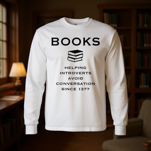 Camiseta de Manga Larga para Introspectivos con Frases para Evitar Conversaciones, Producto Promocional - Product Image 3