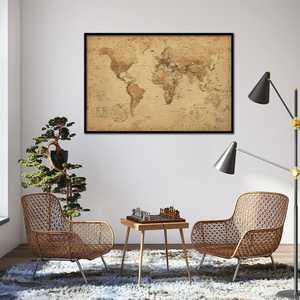 Póster de Mapa del Mundo Estilo Retro para Decoración de Pared - Product Image 5