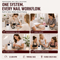 Ponceuse à ongles électrique sans fil 22000 tr/min, faible chaleur, silencieuse, pour le retrait du gel, les callosités et les soins de pédicure