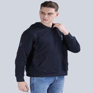Cremallera y logotipo liso Impreso de gran tamaño en blanco Peso pesado Nuevas sudaderas con capucha de hombre de lana casual en stock para la venta algodón polivinílico - Product Image 2