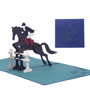 Cartes de vœux 3D à cheval, nouvelles cartes de vœux 3D pop-up 2026, cartes de vœux artisanales, cartes de vœux 3D, cartes cadeaux 3D, cartes pop-up 3D - Product Image 4