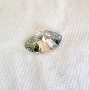 เพชรมออิสซาไนท์สีเขียว30.87กะรัตทำด้วยมือปรับแต่งได้สวยงาม27*17มม. VVS ชัดเจนใช้สำหรับจี้เพชรมออิสซานไนต์ - Product Image 3