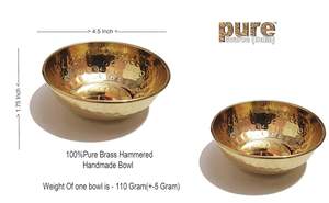 Bols élégants martelés à la main en laiton pur-fabriqués à la main à la perfection pour un approvisionnement en vrac mondial - Product Image 3