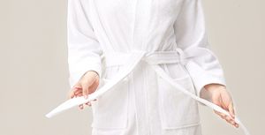 Tùy Chỉnh Thêu Logo 100% Cotton Terry Vải Áo Choàng Tắm Sang Trọng Khăn Choàng Cổ Áo Khách Sạn Spa Áo Choàng Tắm - Product Image 3