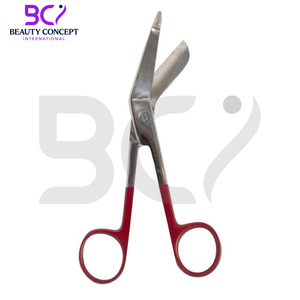 Con mango de Color rojo 2025 nueva llegada 7,5 pulgadas uso para removedor de vendaje tijeras quirúrgicas de acero inoxidable - Product Image 2