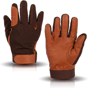 ถุงมือขี่ม้าทำจากหนัง100% มีมือจับพิมพ์โดยตรงจากโรงงาน - Product Image 1