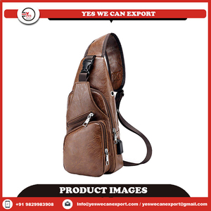 Vente chaude Sling Bag Pour Hommes À La Mode À La Main En Cuir Véritable Vintage Unisexe Sling Sac De Messager En Cuir Au Prix Le Plus Bas - Product Image 2