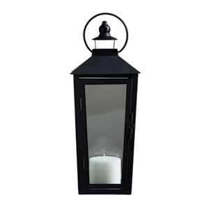 Classic <b>Black</b> Colonial Rectangle Iron <b>Candle</b> <b>Holder</b> Home Decorative Metal Lantern <b>Candle</b> Jars for Christmas Accessories Supplies - Product Image 2