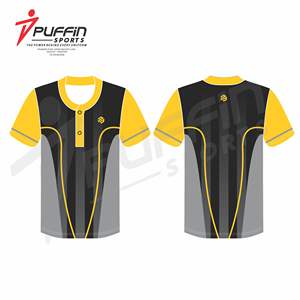 Ensemble d'uniformes de baseball personnalisables imprimés par sublimation, logo d'équipe, design gratuit, respirant, col en V, 100% polyester, chemise boutonnée - Product Image 1