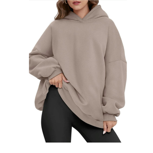 Sweat-shirt à capuche oversize pour femme, en coton molletonné, avec poche, personnalisable avec logo, pour l'hiver, décontracté, de BD - Product Image 3