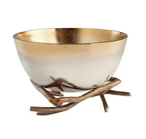 Contemporary Handmade Stainless Steel Customized Eco-Friendly Modern Sculpted Shape Serving Bowl for Parties - Product Image 2
