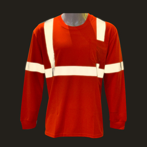 Safety Workwear Men <b>Hi</b> <b>Vis</b> Long Sleeve <b>T</b> <b>Shirt</b> High Visibility Reflective <b>T</b> <b>Shirt</b> for Road Work Customized Logo Bulk Clothes - Product Image 1