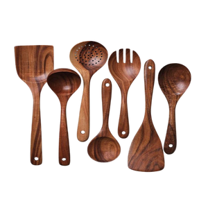 Vente en gros de cuillère à repas et fourchette en bois naturel cuillère à soupe et fourchette en bois réutilisables personnalisées de haute qualité - Product Image 2