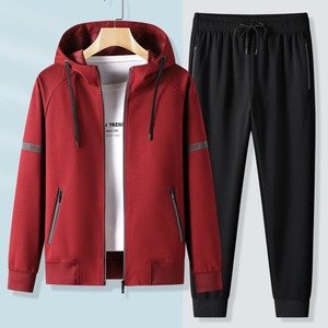 Vêtements de sport survêtements d'entraînement en polaire Gym Fitness Tech ensemble deux pièces pour hommes survêtement de jogging pour hommes - Product Image 1
