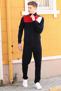 Combinaison de jogging personnalisée OEM en polyester/coton de haute qualité Vestes zippées et pantalon de survêtement imprimé Survêtement coupe-vent - Product Image 3