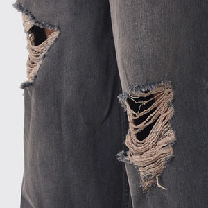 High Quality Custom Vintage Color Contrast Panel Men's Stacked Jeans Distressed Hem Flare <b>Carpenter</b> Denim Jeans <b>Pants</b> <b>for</b> Men - Product Image 5