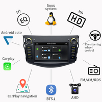 Lecteur multimédia automobile Linux 7 pouces pour Toyota RAV4 2006-2012, CarPlay sans fil, navigation GPS automatique, DSP, radio, lecteur audio