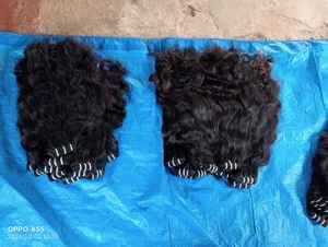 Cabello ondulado indio de 18 pulgadas de alta calidad 100% cabello ondulado indio Virgen sin procesar del cabello del templo del sur de la India para venta al por mayor - Product Image 5