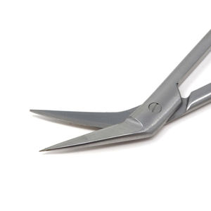 Haute qualité manuel incurvé demi or dentelé TC Locklin tissu dentaire dissection Suture laboratoire ciseaux 16.5 CM - Product Image 3
