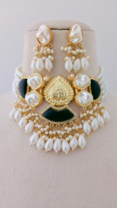 Juego de collar de Gargantilla Regal Lotus con juego de motivos de loto chapado en oro, latón de alta calidad, producto a granel, diseño personalizado - Product Image 2