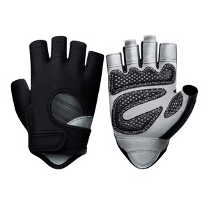 Custom <b>Half</b> Finger Fitness Gloves PU Mesh Breathable Non <b>Slip</b> Weightlifting Gym Workout Training Gloves OEM - Product Image 1