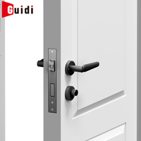 Poignée de porte en alliage de zinc Guidi avec serrure magnétique silencieuse, étanche, pour chambre et salle de bain, quincaillerie de porte moderne, serrure à levier séparé