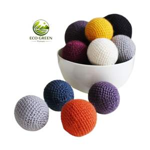 Ballons de jonglage de couleur personnalisée, faits à la main en crochet, en fil de coton doux, jouet pour enfants et adultes, anti-stress, ensemble de balles de sport Amigurumi - Product Image 6