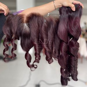 Cabello crudo de alta calidad Resalte paquetes de color rizado con frontal y paquetes para hacer pelucas - Product Image 1