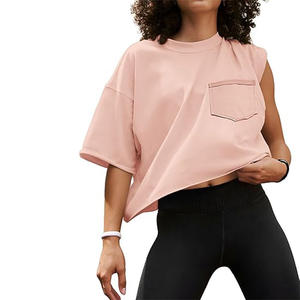 เสื้อยืดเอวลอยผู้หญิงวินเทจ230gsm เสื้อครอปซักในฤดูร้อน - Product Image 1