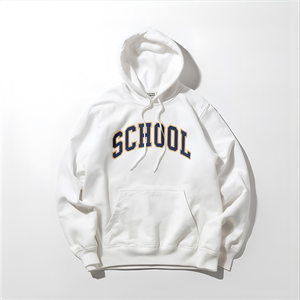 Sweat-shirt à capuche en coton molletonné avec logo personnalisé pour l'uniforme et l'équipe avec options OEM/ODM - Product Image 2