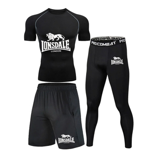 Vêtements de sport de compression pour hommes Combinaisons de sport Entraînement Jogging Course à pied Respirant Séchage rapide Écologique Anti-UV Manches longues - Product Image 4