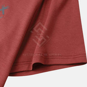 T-shirts pour hommes respirants, écologiques, à séchage rapide, faible MOQ, logo personnalisé, design uni, 220 grammes polyester/coton, vente en gros - Product Image 6