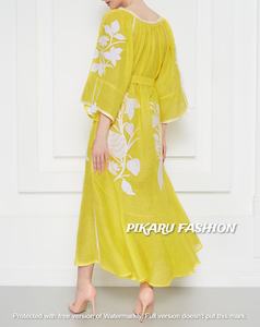 2023 nouveauté robes ukrainiennes broderie personnalisée florale à manches longues mode femmes Boho longue robe - Product Image 2