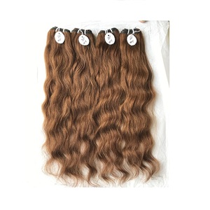 Venta al por mayor 20 ''mechones ondulados templo indio extensiones vírgenes 11A cutícula alineada solo donante suave crudo indio proveedor Color #5 - Product Image 1