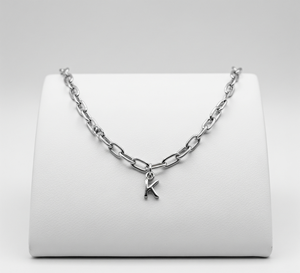 Unisexe 925 Argent Rhodium Plaqué Lien Chaîne Collier Alphabet Lettre Charme Quotidien Porter Tendance Mode Pendentif pour Hommes Cadeau - Product Image 3