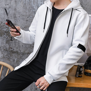 OEM conception de logo personnalisé hommes fermeture éclair à capuche cardigan pull veste décontracté solide tricoté à capuche - Product Image 5