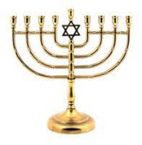 menorah candle stick Stylish Brass Menorah Candle Holder Jewish Hanukkah <b>Lamp</b> Decorative Candle Stand Elegant Home Accent - Product Image 1