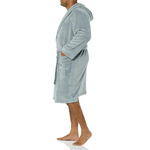 Nouvelle collection 2026 – Peignoirs en velours, vente directe usine, col en V personnalisé, broderie unisexe - Product Image 2