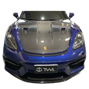 TWL-Porsche-compatible 718 Cayman GTS GT4 RS LOOK CARBON FIBER FRONT HOOD BONNET