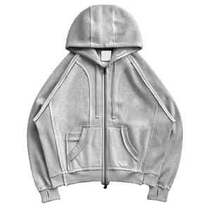 เสื้อฮู้ดดี้ผู้ชายไซส์ใหญ่พิเศษ ผ้าฟลีซ สไตล์สตรีทแวร์ สำหรับฤดูหนาว อุ่นหนา ผ้าฝ้าย ดีไซน์เรียบง่าย - Product Image 2