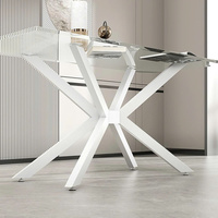 Pieds en métal industriel de base en acier doré de style X moderne pour salle à manger ou tables basses