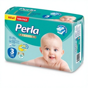 Pañales Perla Hechos en Turquía, Marca Confiable, Súper Absorbentes, Transpirables, Desechables, de Tela No Tejida, con Protección Contra Fugas, Estampados - Product Image 1