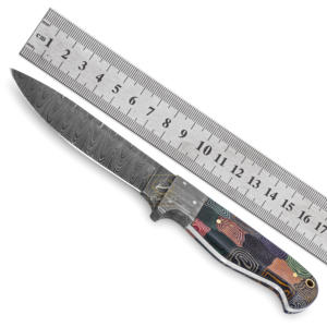 ด้ามจับ Micarta หลากสี9ซม. 58-60 HRC ทำจากเหล็กดามัสกัสปรับแต่ง DD-DAM-560 - Product Image 2