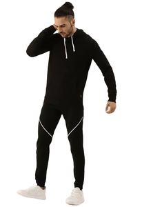 Conjunto de chándal con capucha y pantalón de chándal para hombre de algodón 100% personalizado OEM con bolsillos estilo liso simple para traje de jogging de invierno - Product Image 3