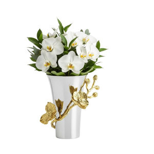 Vintage Designer White Orchid Handcrafted Stainless Steel <b>Flower</b> <b>Vase</b> <b>Flower</b> Pot Luxury Home Accent Decor Gift In Cheapest Price - Product Image 3