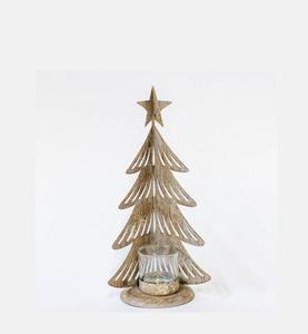Metal <b>Candle</b> <b>Holder</b> for Christmas Decor Use Set of 3 Metal <b>Candle</b> <b>Holder</b> With <b>Star</b> Design - Product Image 3
