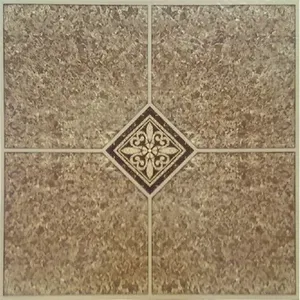 Carrelage de sol en vinyle brun beige design moderne 20 pièces avec adhésif 12 ''X 12'' taille réelle pour supermarché centre commercial Hall 3mm d'épaisseur - Product Image 1